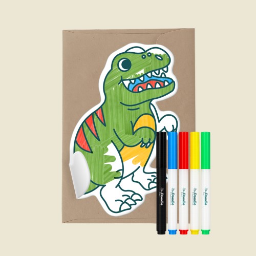 dinozaur Silikonowa kartka z życzeniami do wielokrotnego kolorowania.jpg