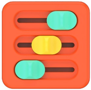 PlayTab Sensoryczny Kwadrat. Suwaki.