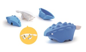 Magnetyczny Składany Ankylozaur z Książeczką Dinozaur HalfToys