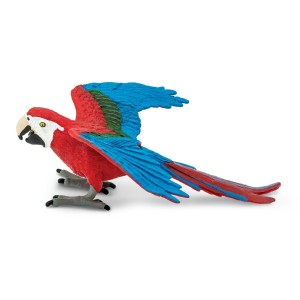Papuga Zielonoskrzydła Ara. Figurka Safari Ltd.  
