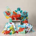 dinozaur zabawki pluszowe sensoryczne gryzaki, kocyki, szmati