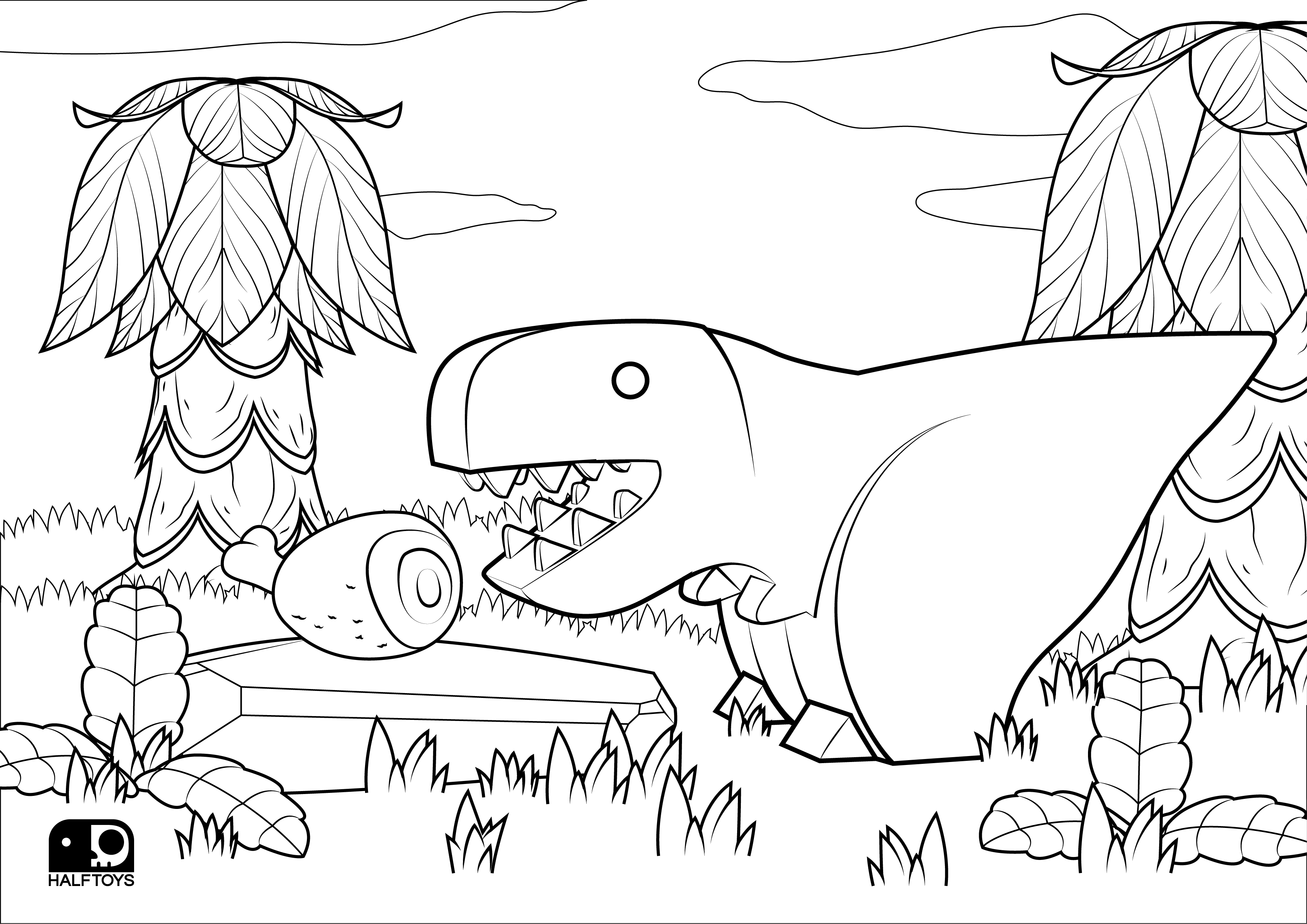 Dzień Dinozaura - Kolorowanki.